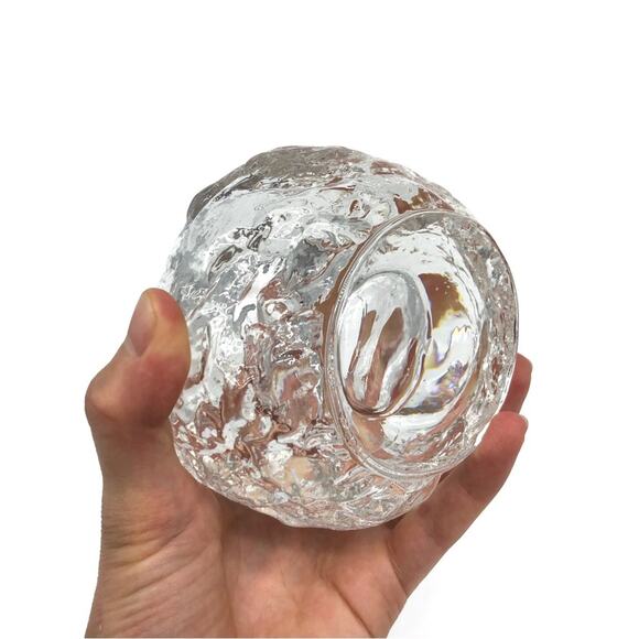 ORREFORS KOSTA BODA Crystal Snowball Large Tealight, Set of 2 - Picture 5 of 5